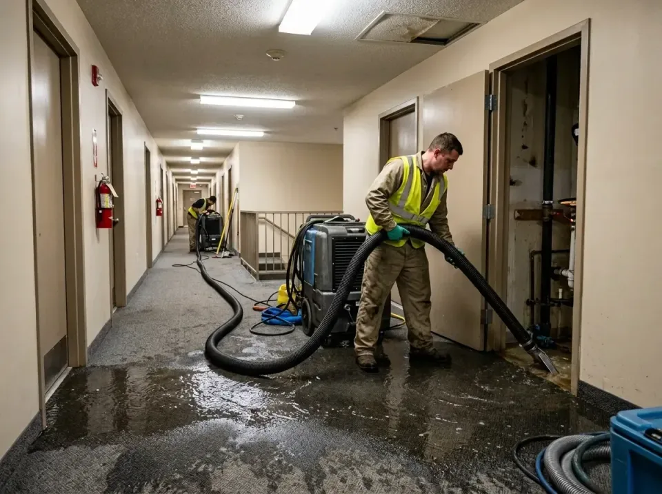 multi-unit-apartment-hallway-f-005 — frequently asked questions, Emergency Burst Pipe Water Extraction & Removal in Stapleto…